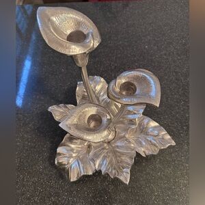 Arthur court vintage 1991 calla lily epergne and candle holder. 10x9. Like new